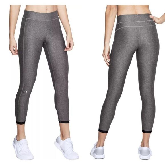 Under Armour Heatgear Armour Ankle Crop Athletic Compression Leggings 1309628 - Picture 1 of 15